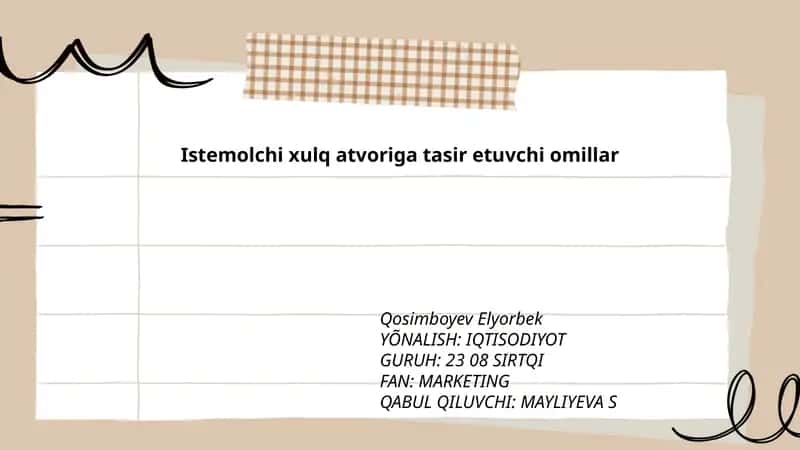 Madaniyat va submadaniyatning iste'molchi xulq-atvoriga ta'siri