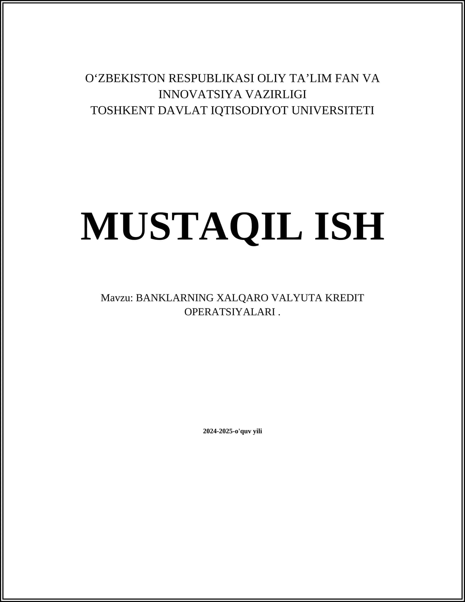 Xalqaro Valyuta Tizimlari