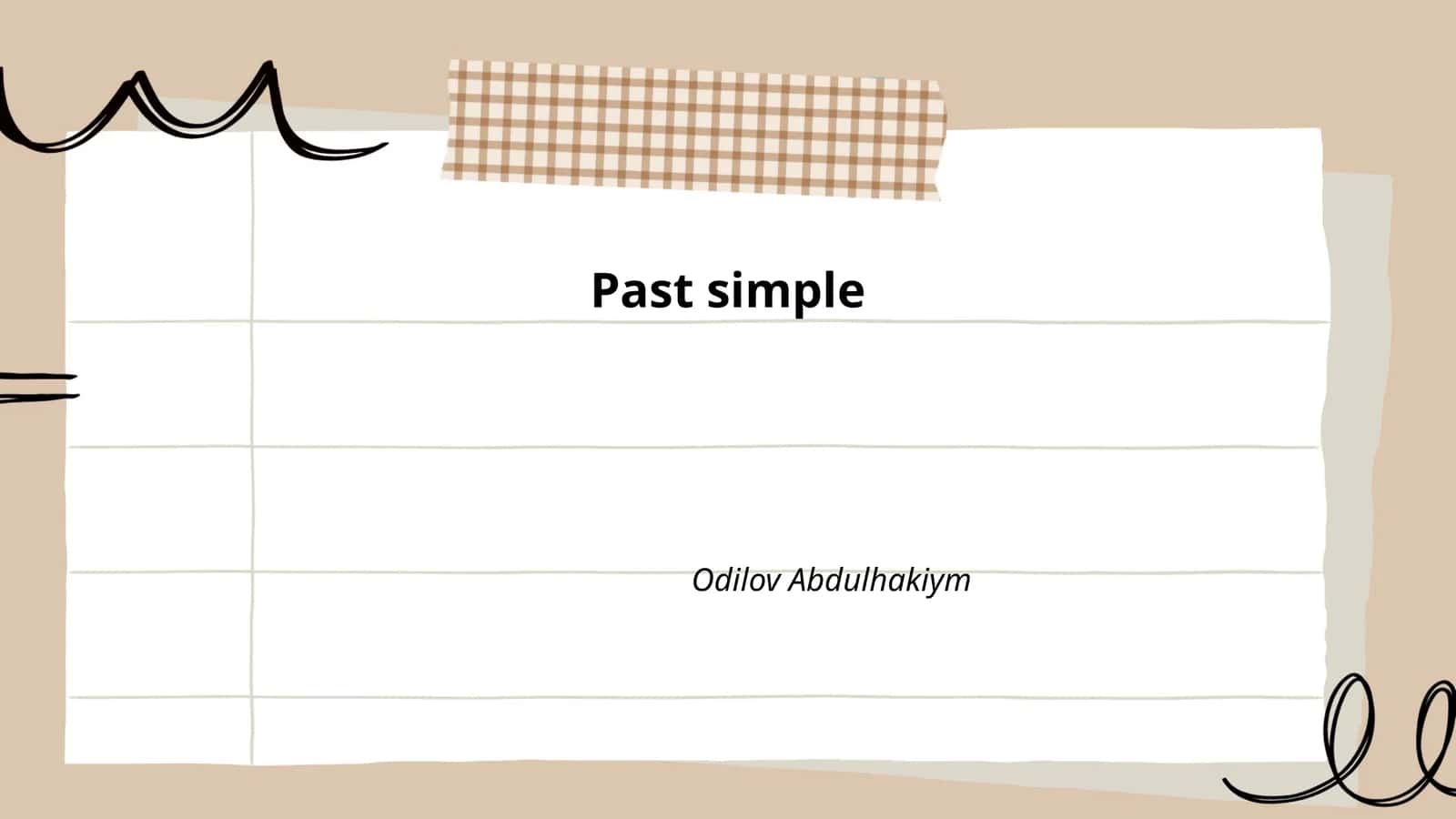Formation of Past Simple Tense