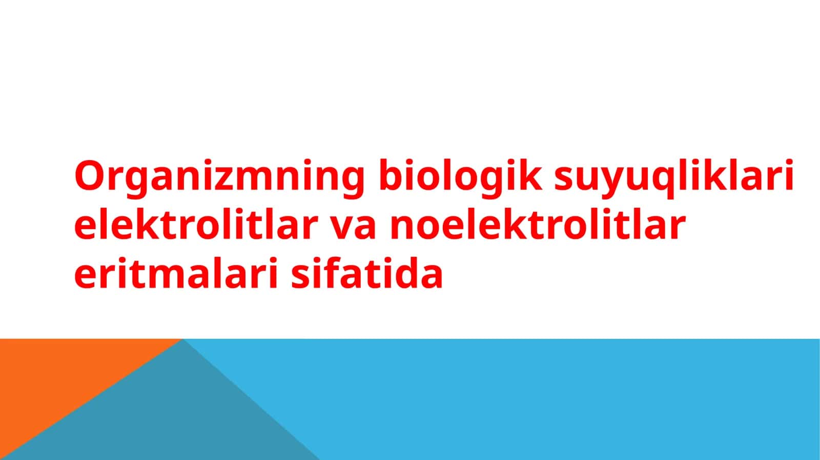 Elektrolitlar va Elektrolit bo'lmaganlar: Ta'rif