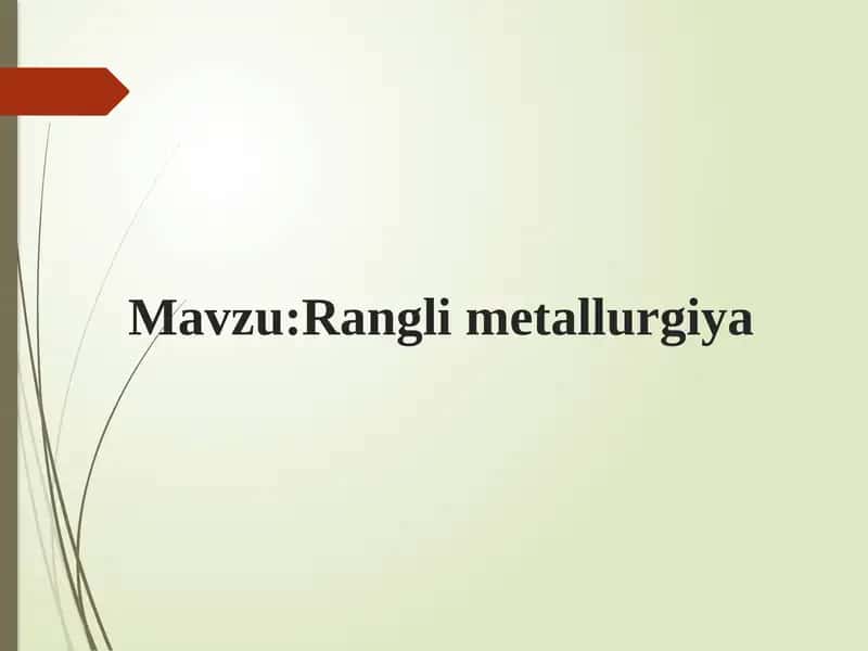Ranglimetallurgiya