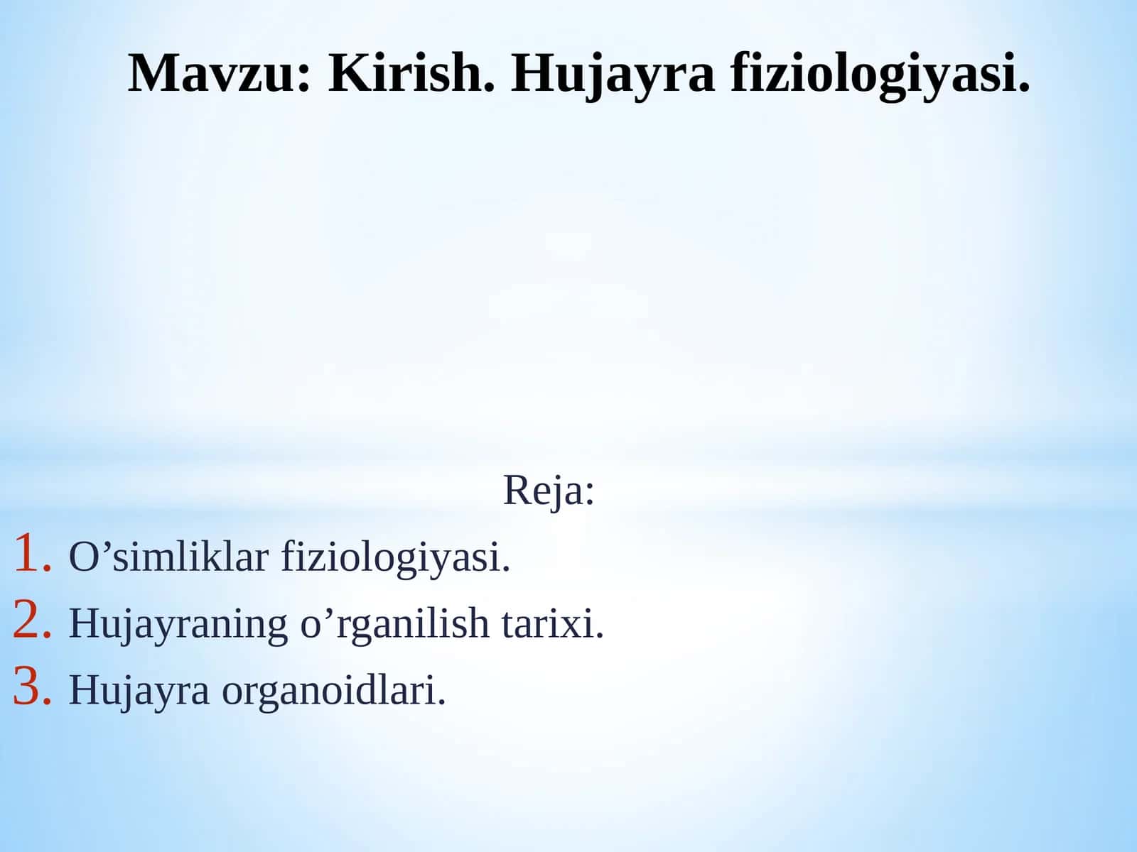O’simliklar fiziologiyasi