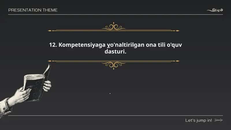 12. Kompetensiyaga ỵo'naltirilgan ona tili o'quv dasturi