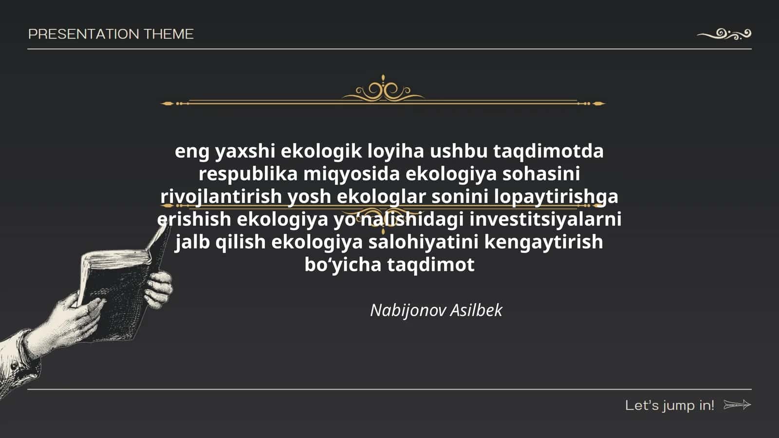 Eng yaxshi ekologik loyiha