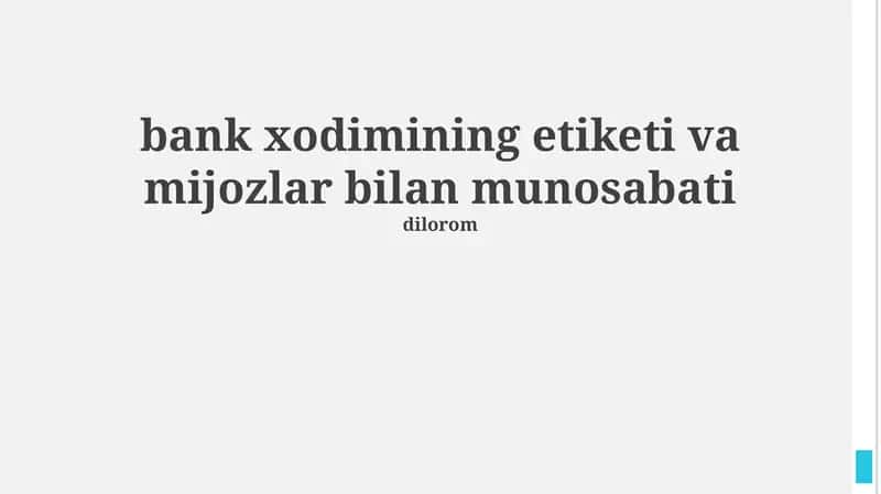 Mijozlar bilan Muloqotning Asosiy Qoidalari