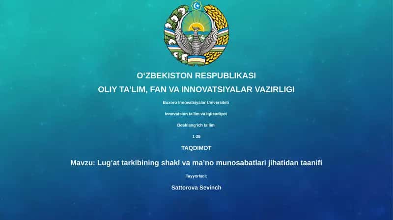 Lugʻat tarkibining shakl va ma’no munosabatlari jihatidan taanifi