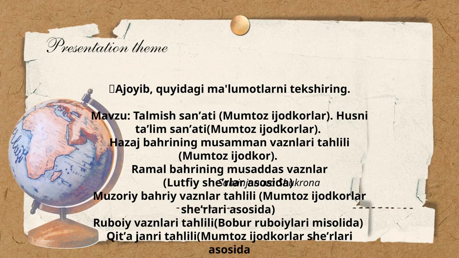 Talmish sanʼati (Mumtoz ijodkorlar)