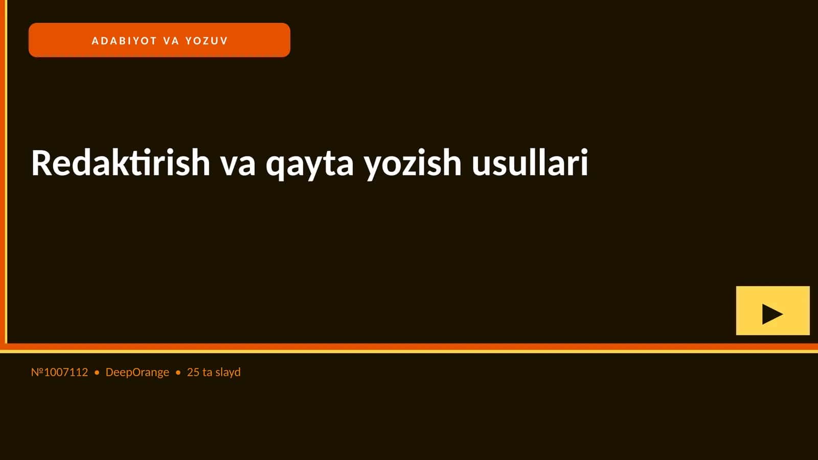 Redaktirish va qayta yozish usullari