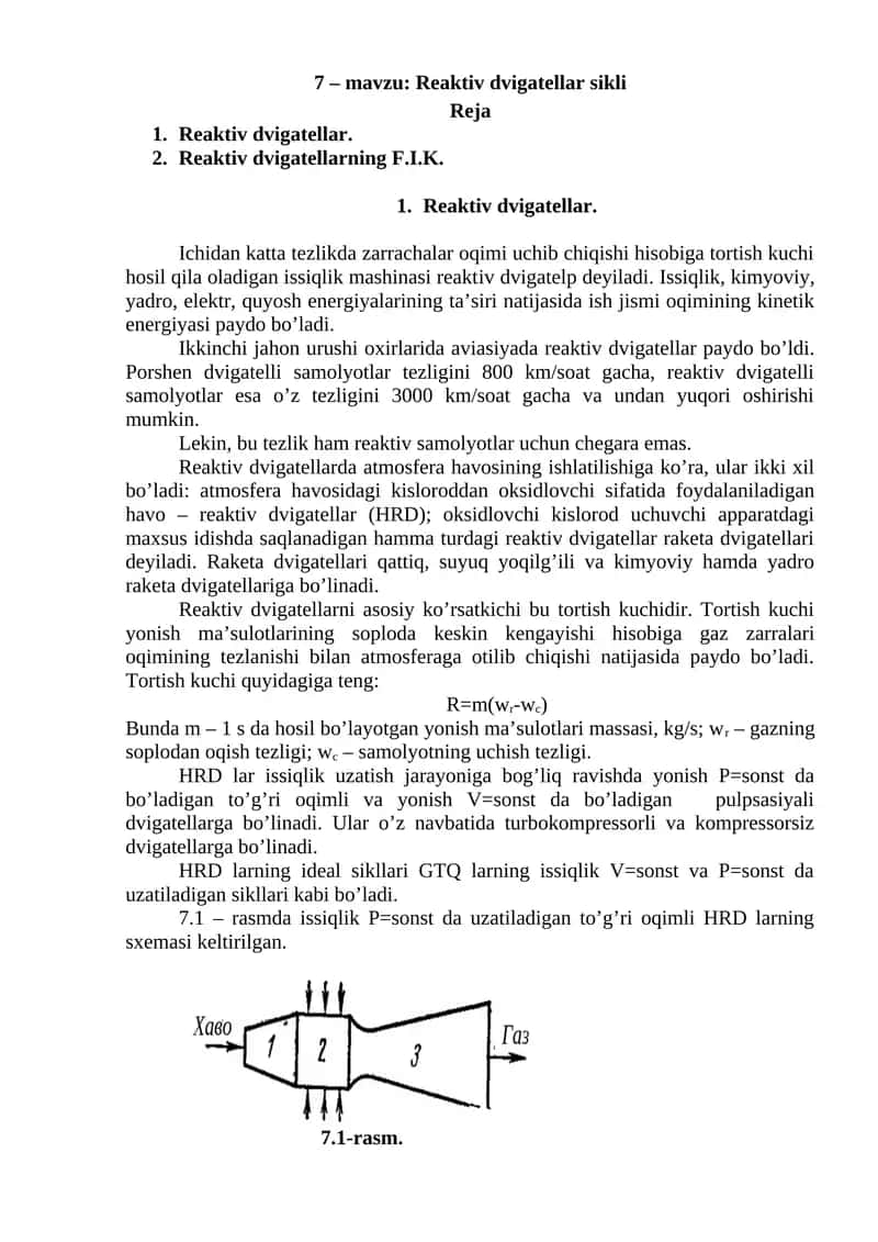Reaktiv dvigatellar