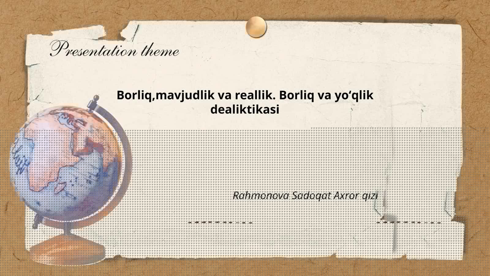 Borliq va yoʻqlik dealiktikasi