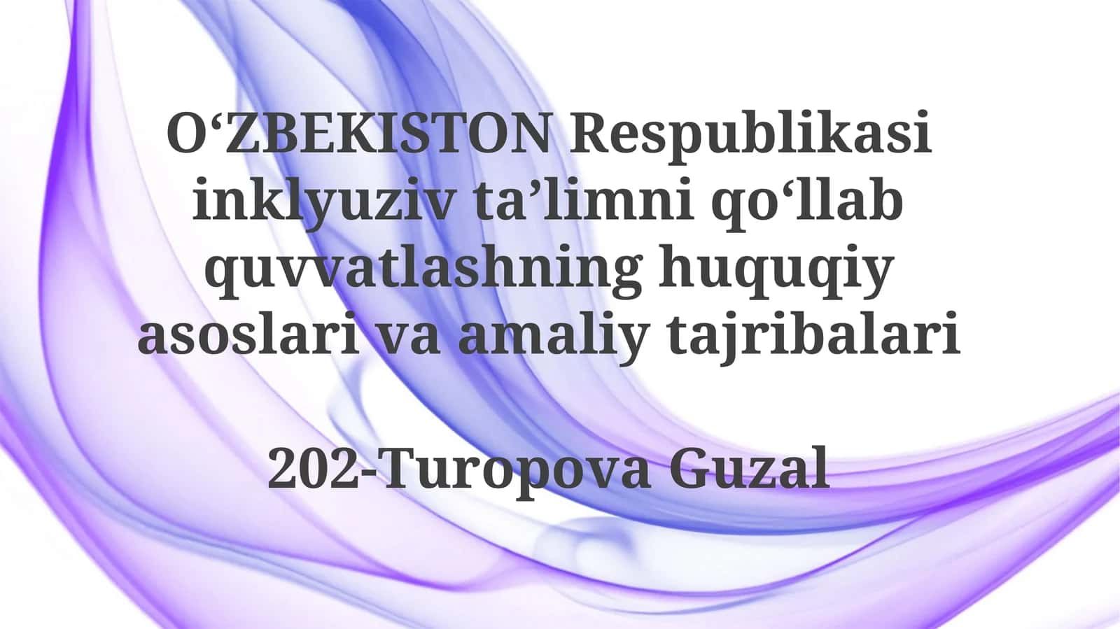 Inklyuziv Ta'limni Qo'llab-quvvatlash