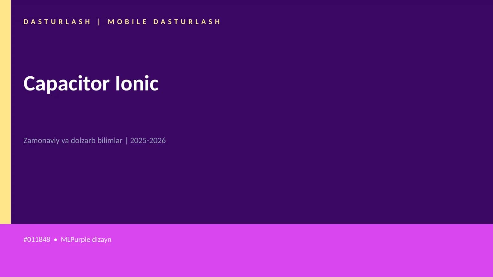 Capacitor Ionic