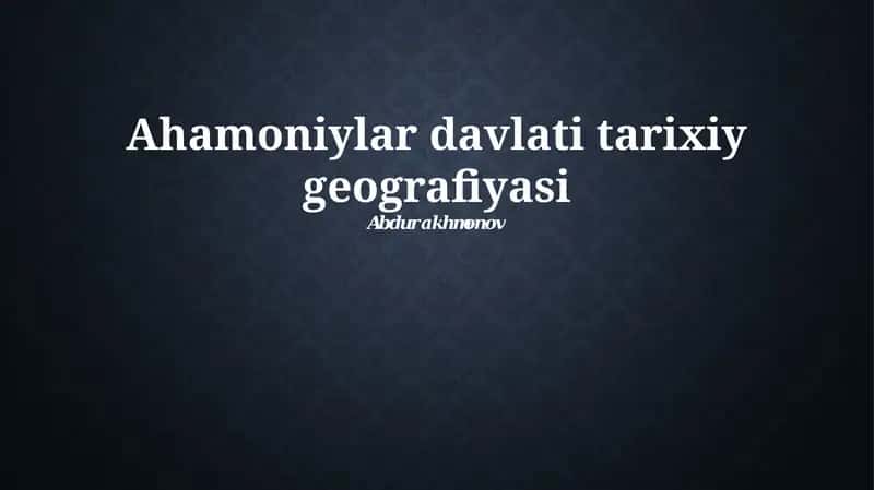 Ahemoniylar imperiyasining geografik chegaralari
