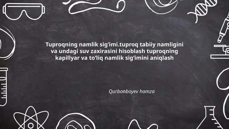 Tuproqning Namlik Sigʻimi