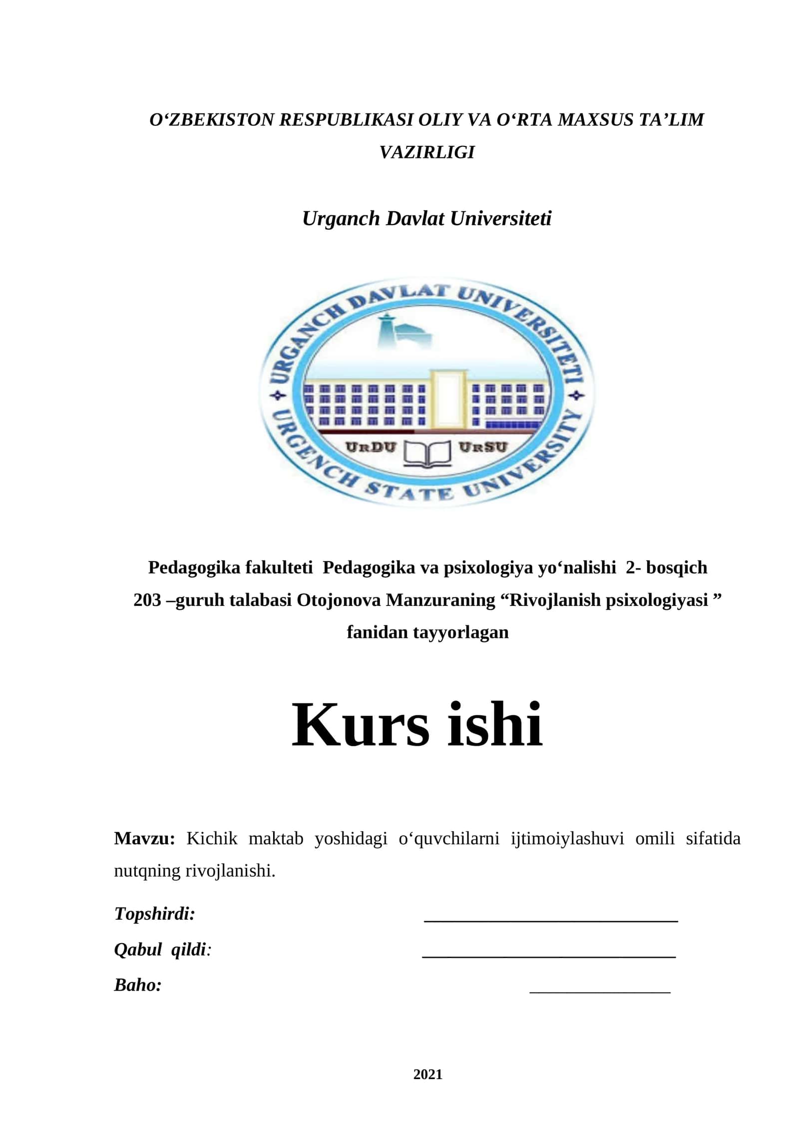 Rivojlanish psixologiyasi