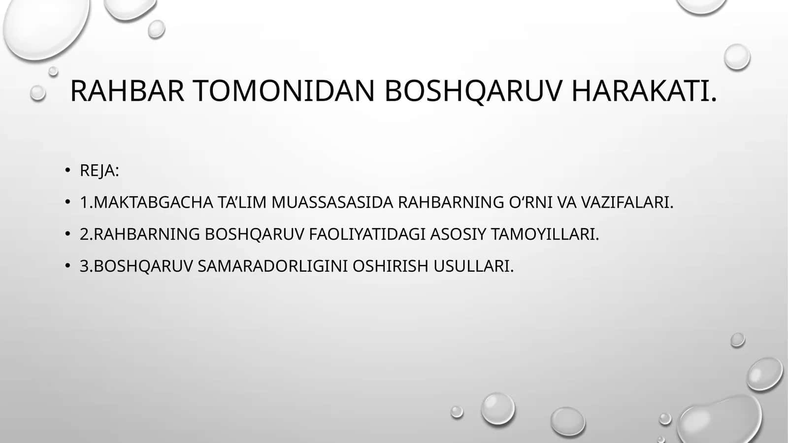 Rahbar tomonidan boshqaruv harakati