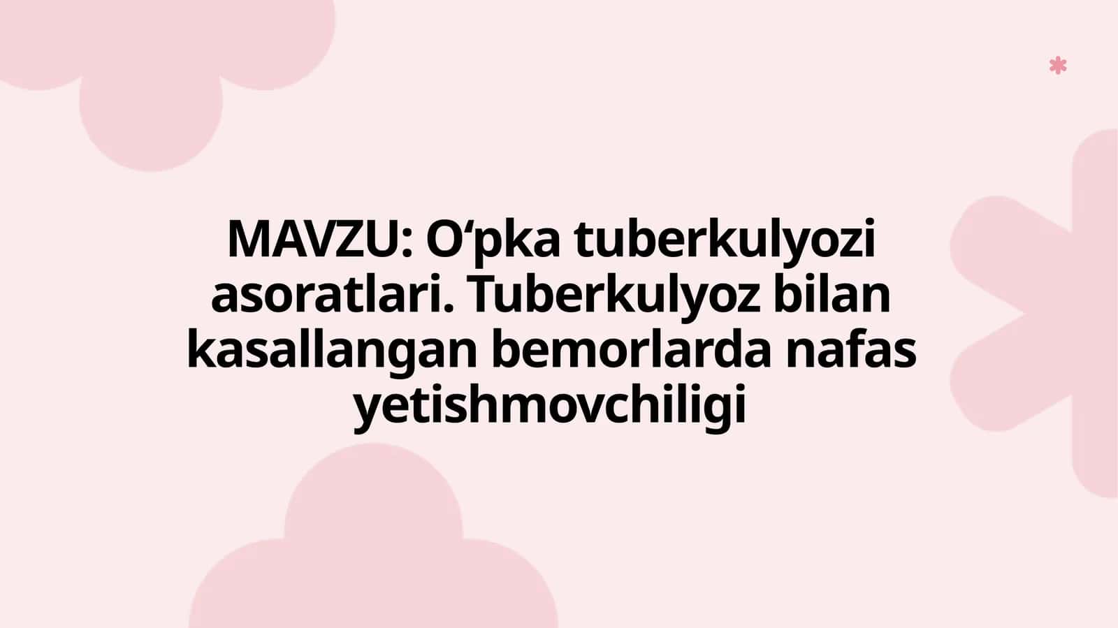 O‘pkatuberkulyozi asoratlari