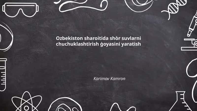 O‘zbekiston sharoitida sho‘rlangan suv resurslarini tahlili va xaritalash