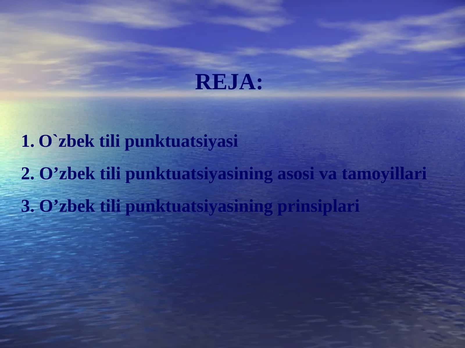 O`zbek tili punktuatsiyasi