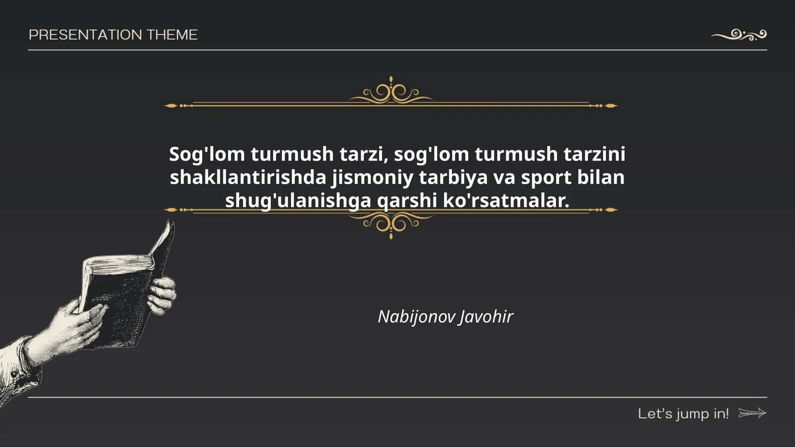 Sog'lom Turmush Tarzi va Jismoniy Tarbiya