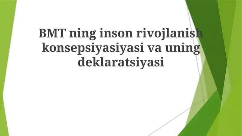 Inson taraqqiyoti tushunchasi