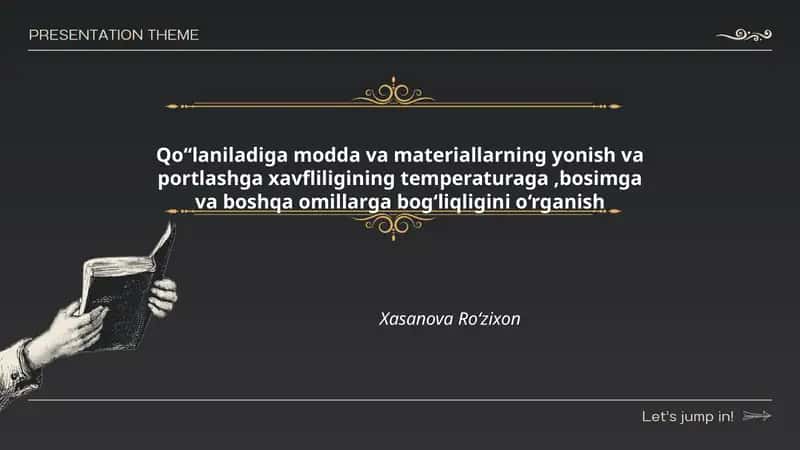 Termal ta'sir va yonish jarayoni