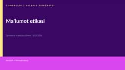 Ma'lumot etikasi
