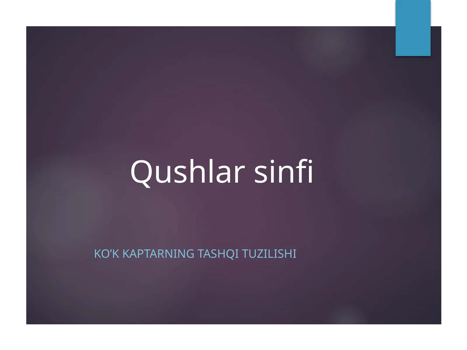 Qushlarsinfi