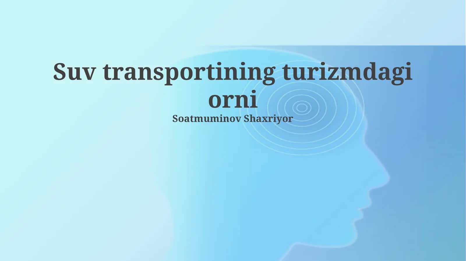 SUV transporti turizmida