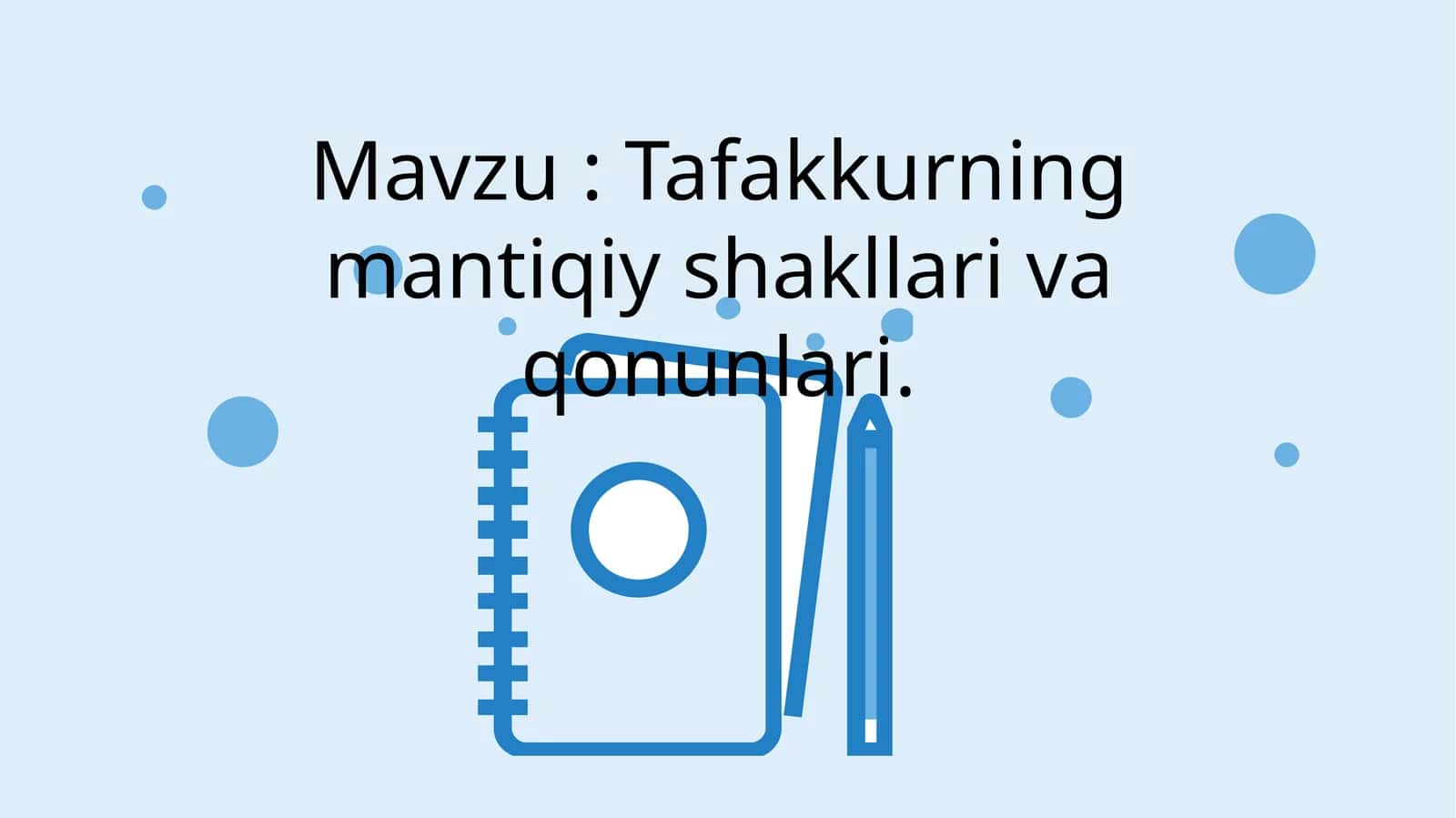 Tafakkurning mantiqiy shakllari va qonunlari