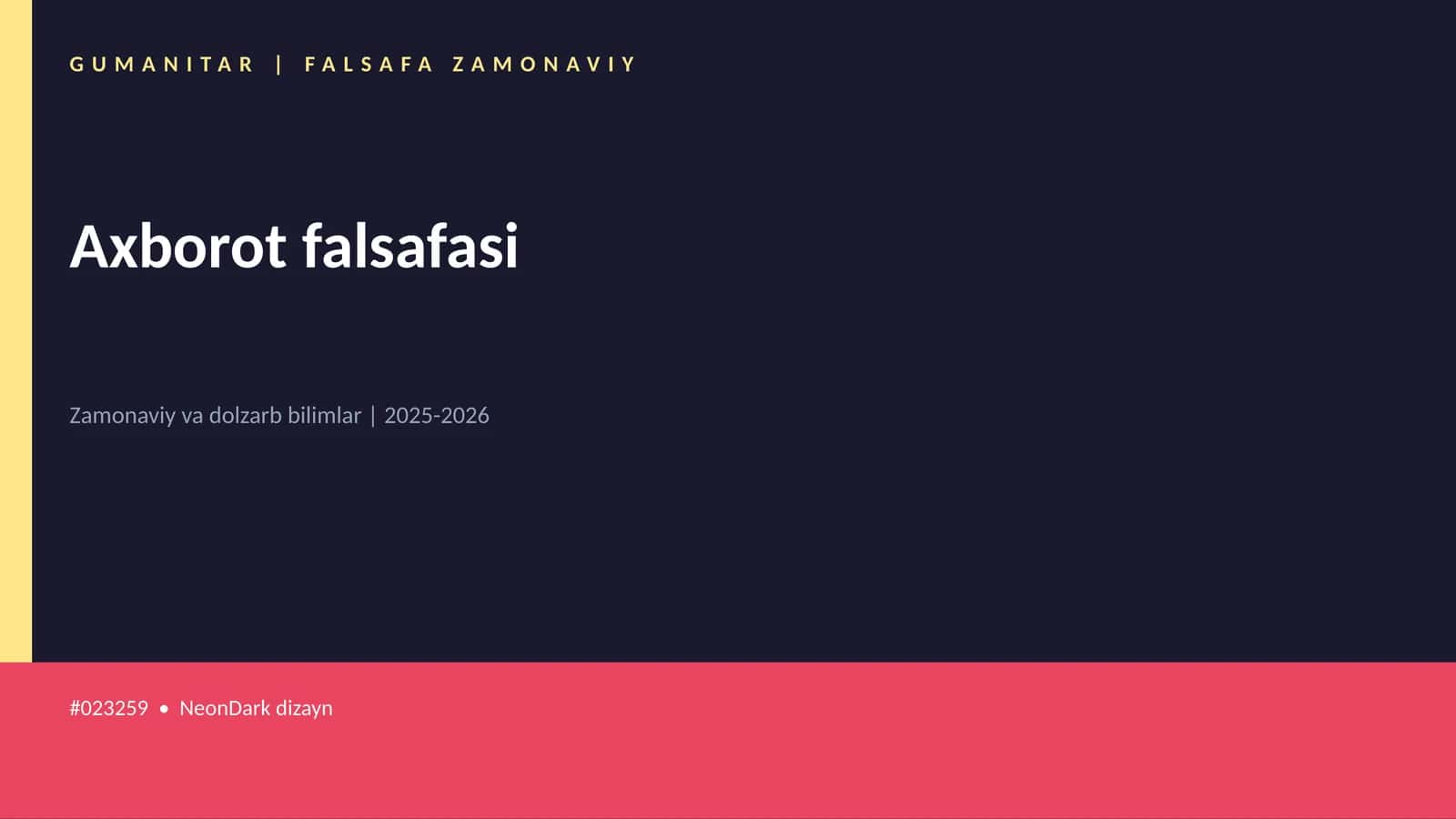 Axborot falsafasi