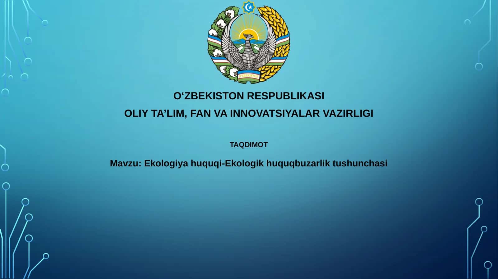 Ekologik huquqbuzarlik tushunchasi