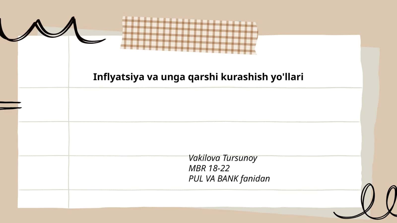 Inflyatsiya va unga qarshi kurashish yo'llari