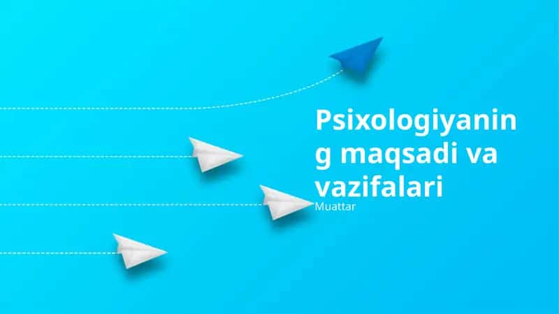 Psixologiyaning maqsadi va vazifalari