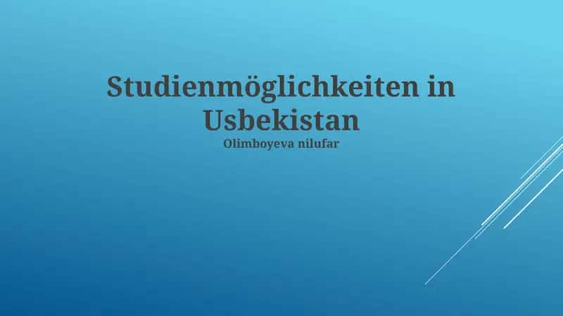 Studienmöglichkeiten in Usbekistan