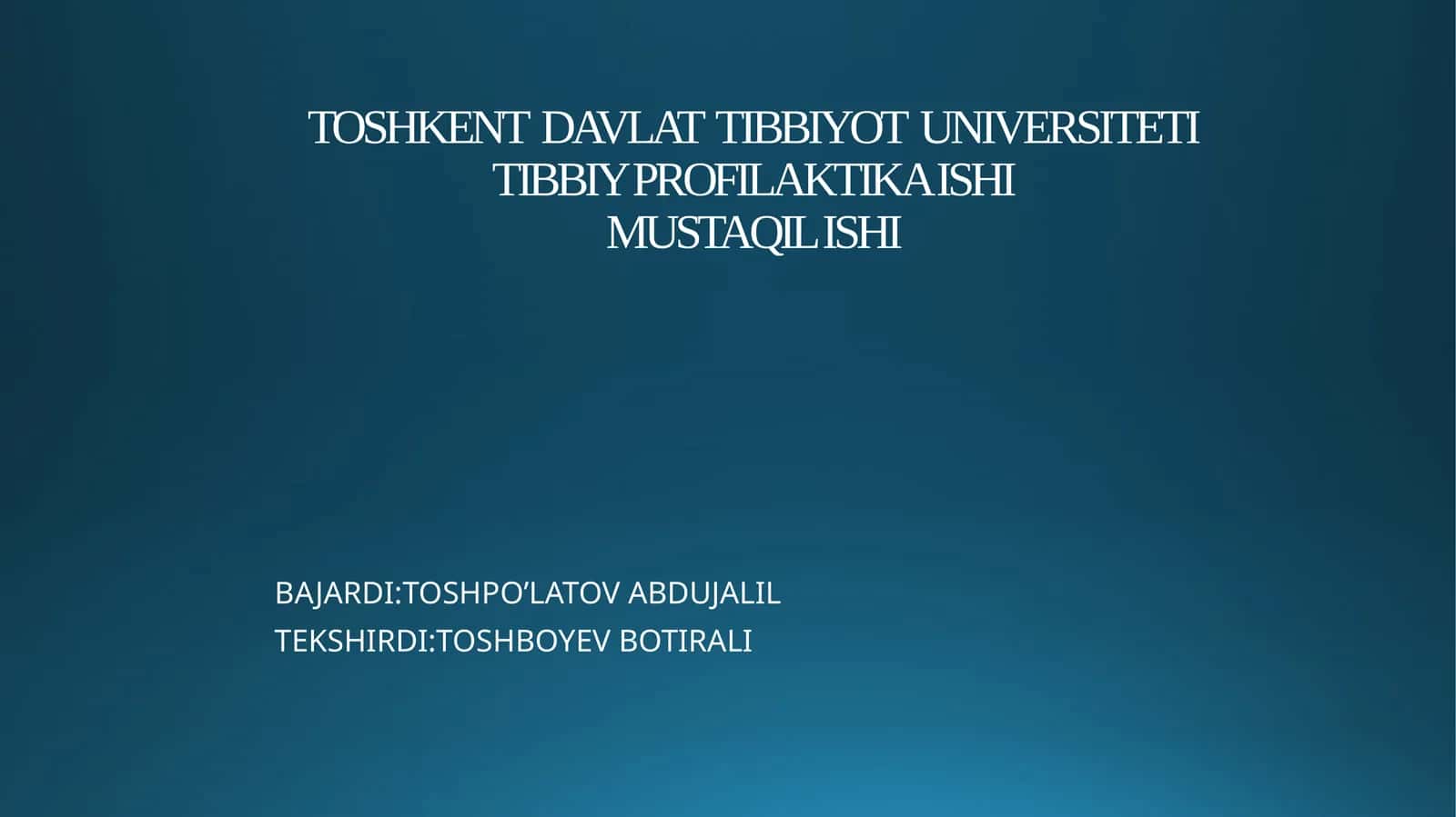 Dushman tomonidan bakteriologik qurol qo'llanilishi xavfi bo'lgan taqdir