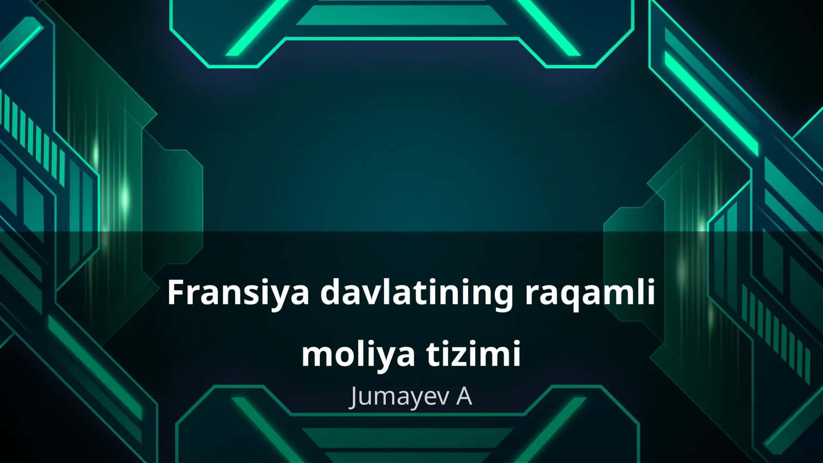 Fransiya davlatining raqamli moliya tizimi