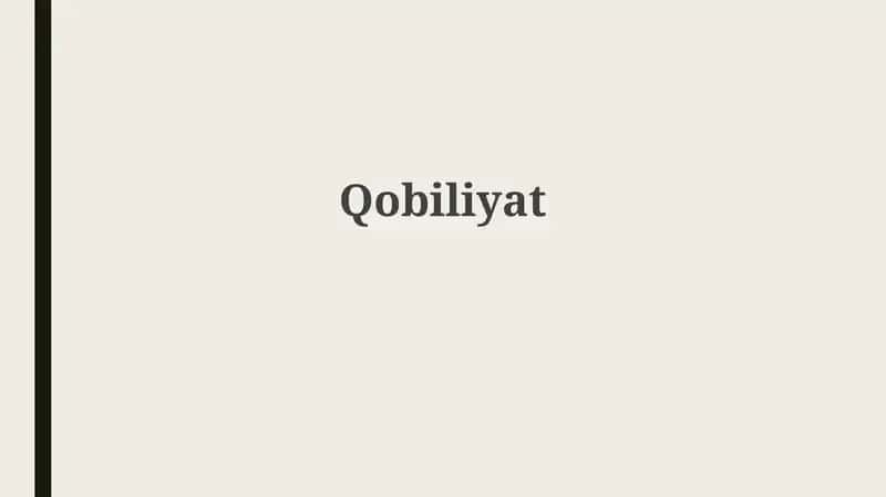 Qobiliyat
