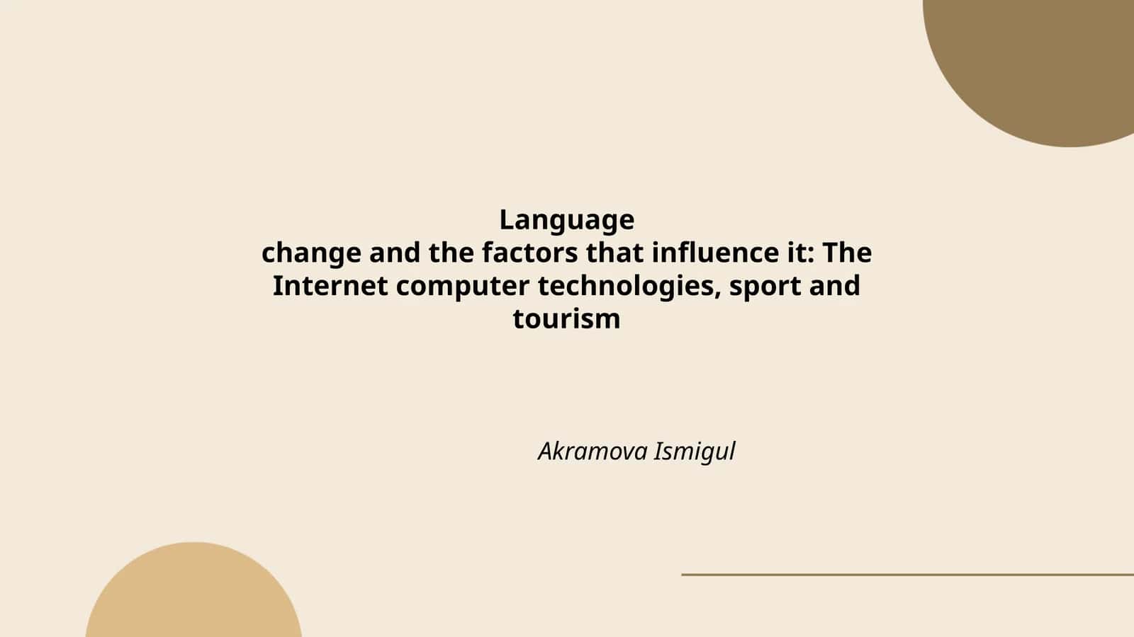 Language Change and Factors Influencing It