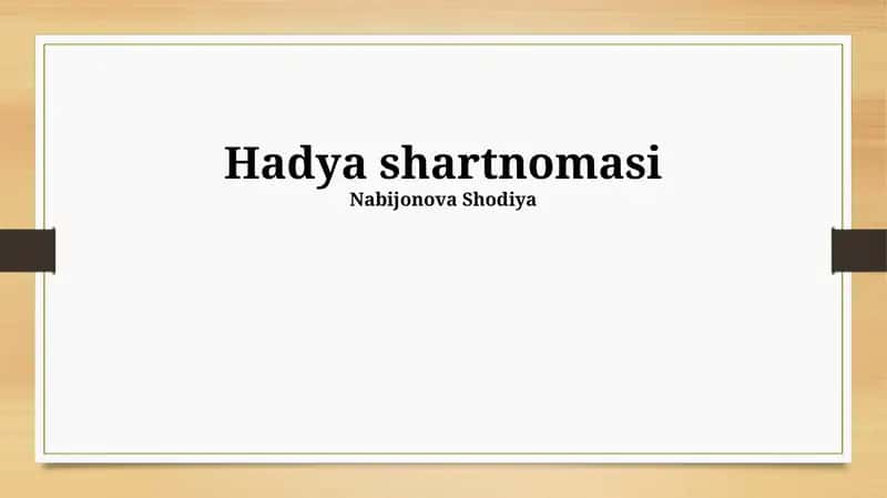 Hadya shartnomasi