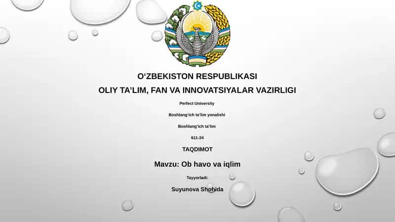 Ob havo va iqlim
