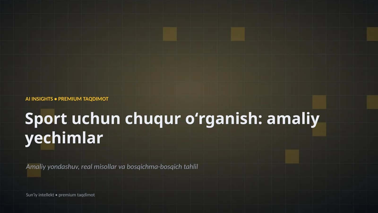 AI INSIGHTS • PREMIUM TAQDIMOT