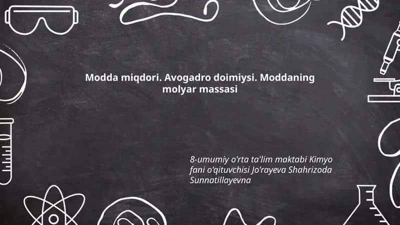 Modda miqdori va Avogadro doimiysi
