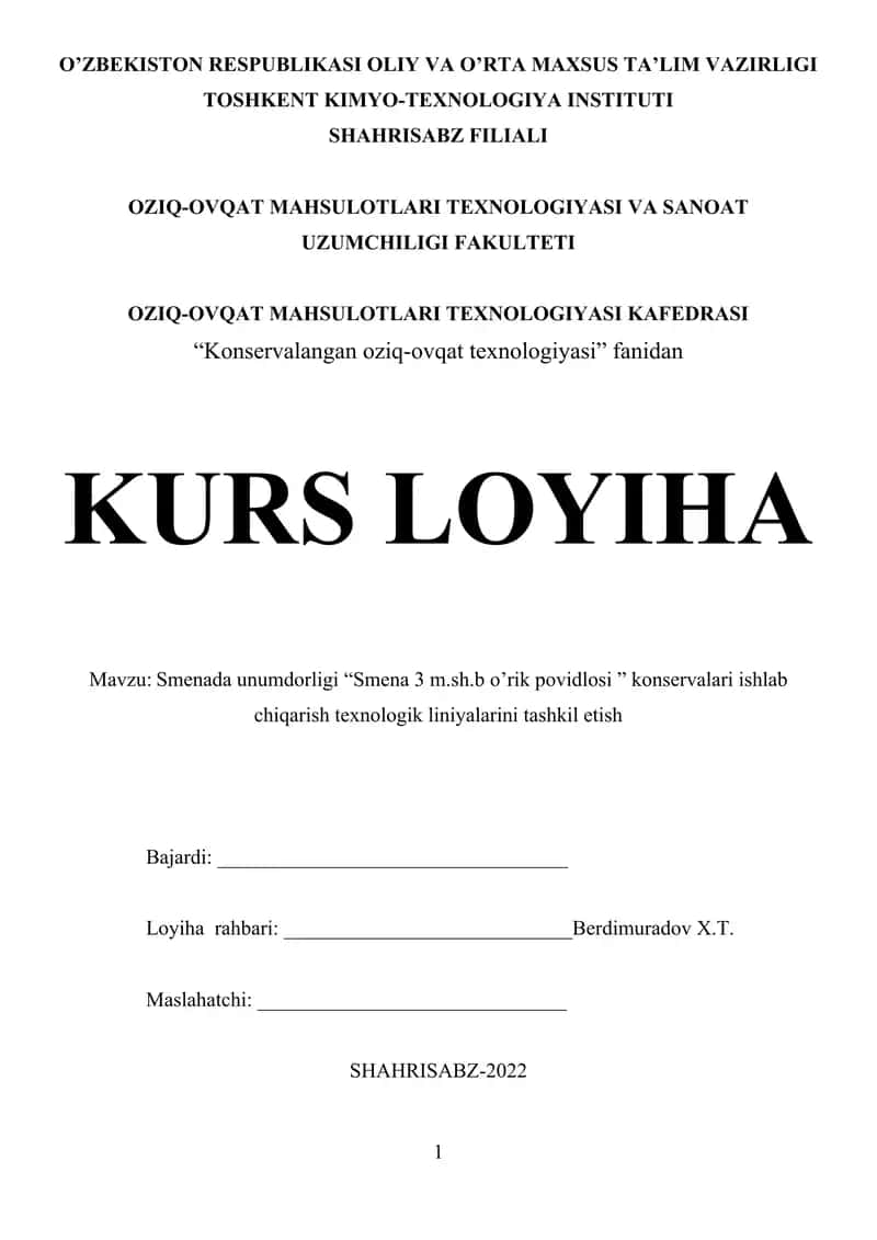 Smenada unumdorligi “Smena 3 m.sh.b o’rik pоvidlоsi ” konservalari