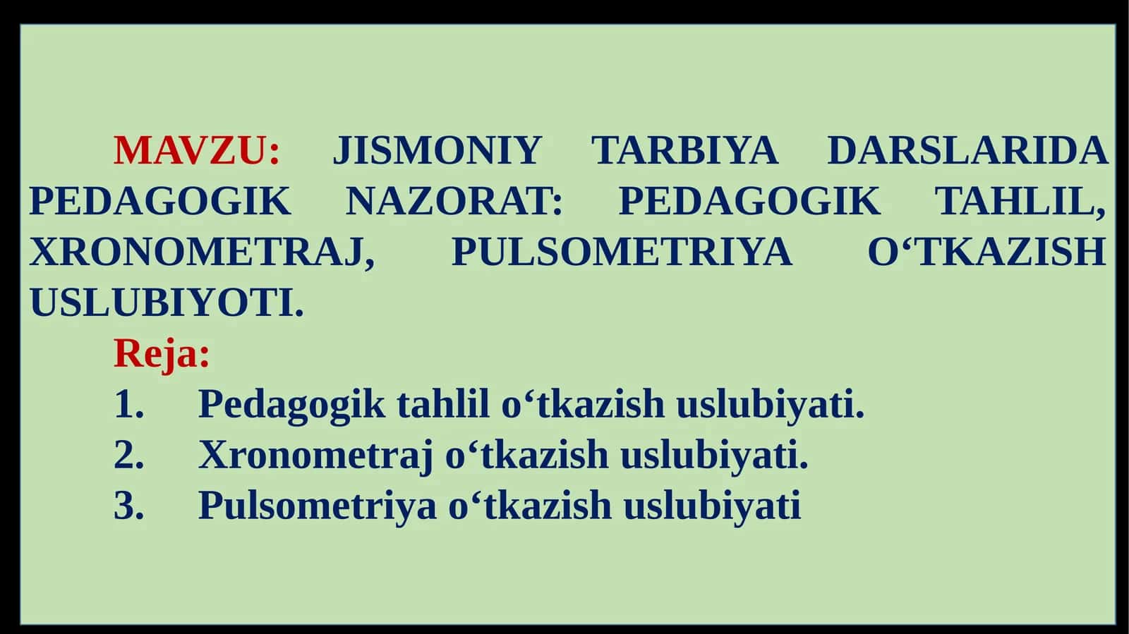 JISMONIY TARBIYA DARSLARIDA PEDAGOGIK NAZORAT