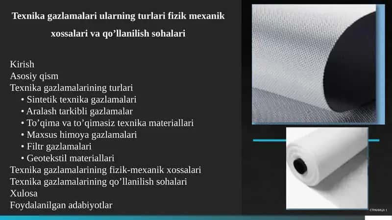 Texnikagazlamalariularningturlari