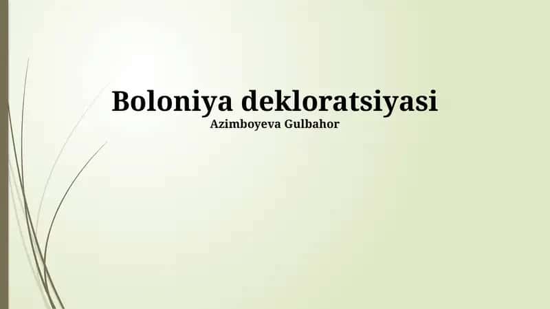 Boloniya dekloratsiyasi