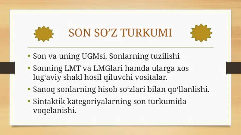SON SO’Z TURKUMI