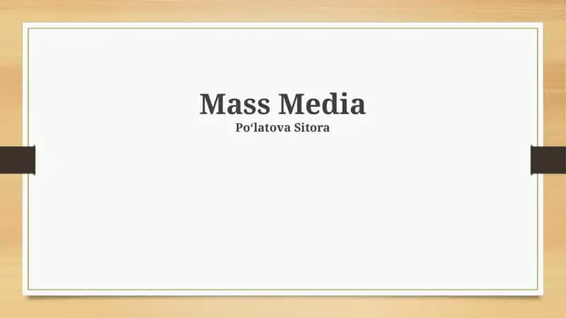 Mass Media
