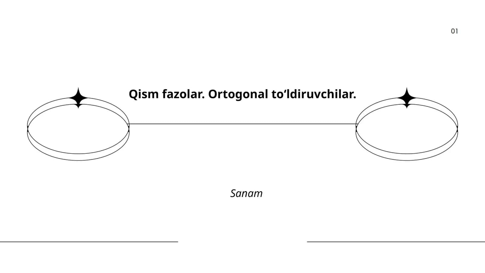 Qism fazolari va ortogonal to‘ldiruvchilar